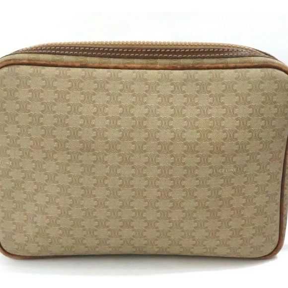 Auth CELINE Macadam PVC Leather Clutch Bag Made In Italy - Picture 2 of 11